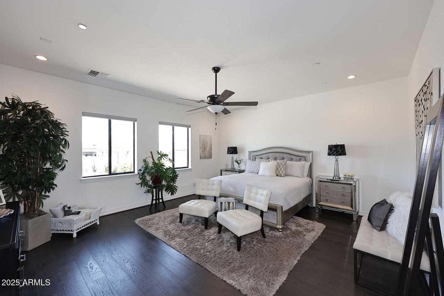 Staged bedroom