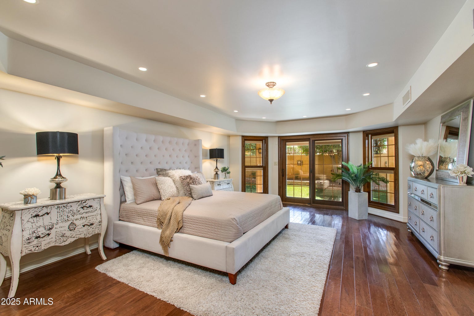 Elegantly staged bedroom